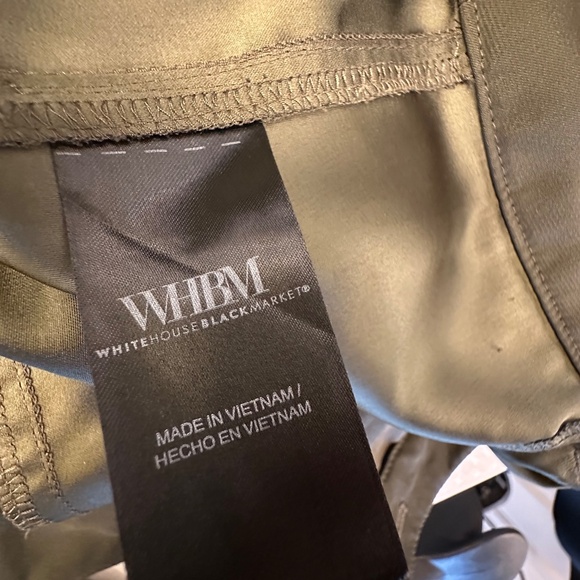 WHBM Olive Green Silky Cargo Pant - Picture 10 of 15